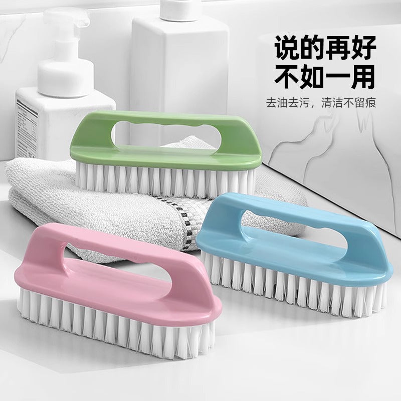 Plastic Brush with Hard Bristles, Thickened and Reinforced Handle, Multifunctional Laundry and Shoe Cleaning Brush, Non-Slip Cleaning Brush for Sneakers and White Shoes