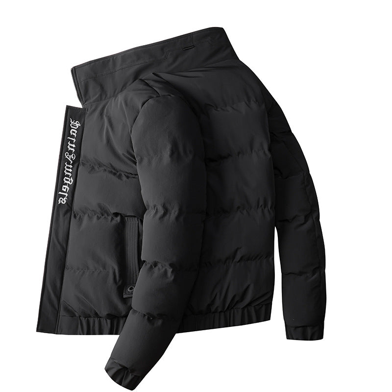 2025 Winter Cotton Jacket for Men, Fashionable and Popular Stand-Up Collar Windproof Cotton Coat, Trendy Korean Style Handsome Short Jacket for Students