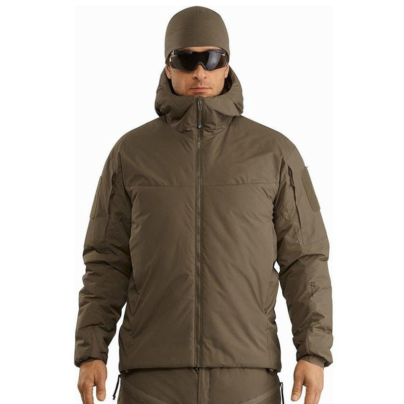 Men's Thickened Tactical Camouflage Jacket with Hidden Astro Boy Design for Winter