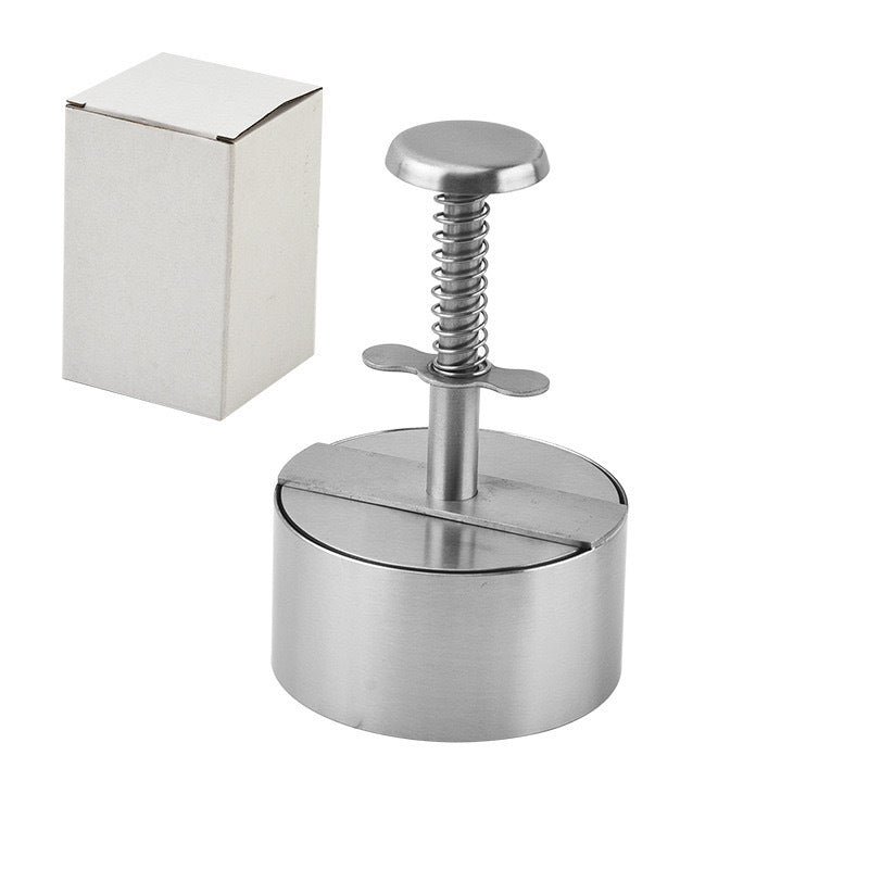 Amazon Hamburger Meat Press Push-Type Round 304 Stainless Steel Manual Meat Press Mold Household Kitchen Tools