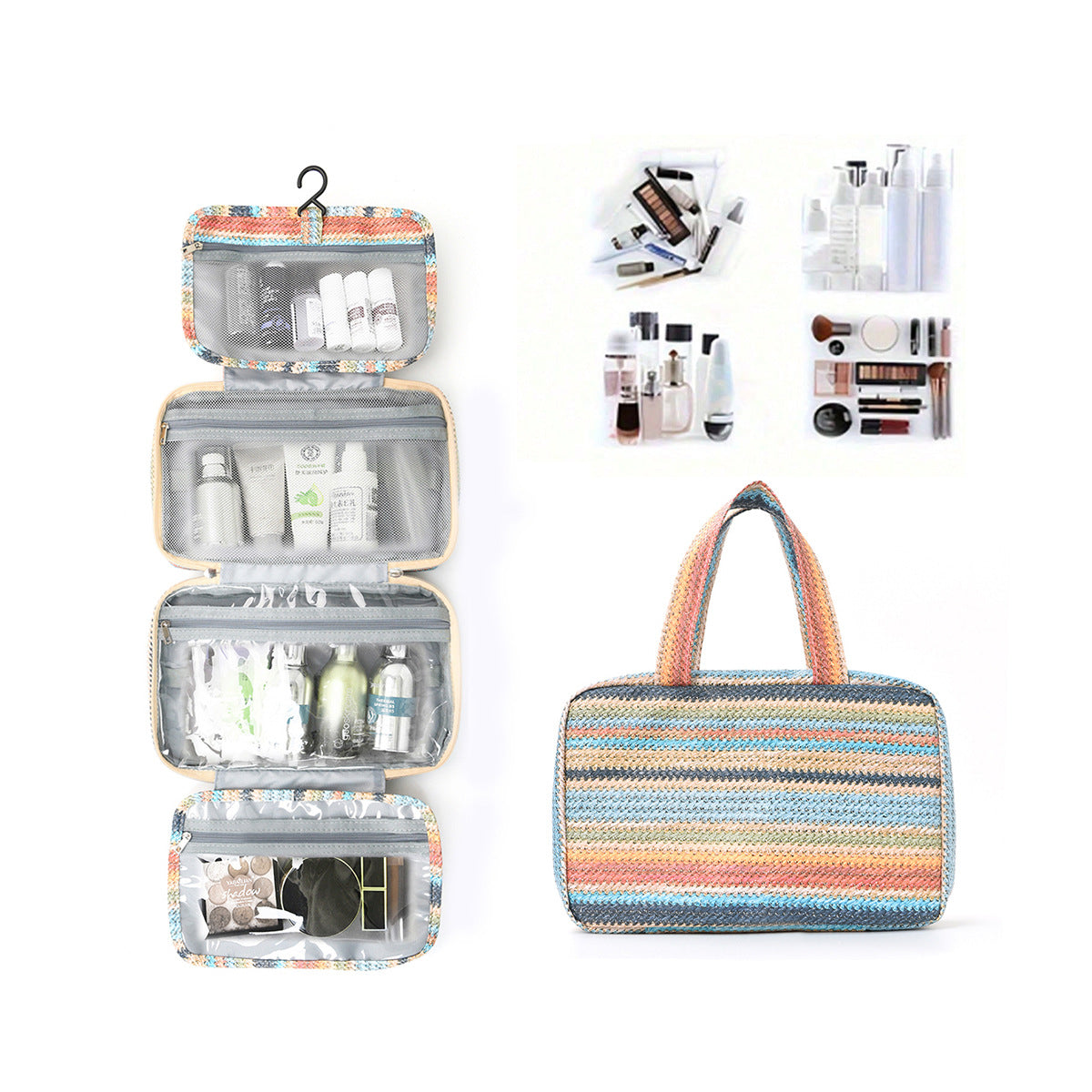 Feihong Cross-Border 60% off Storage Bag Dry and Wet Separation Hangable Large Capacity Toiletries Bag Cosmetics Portable Cosmetic Bag