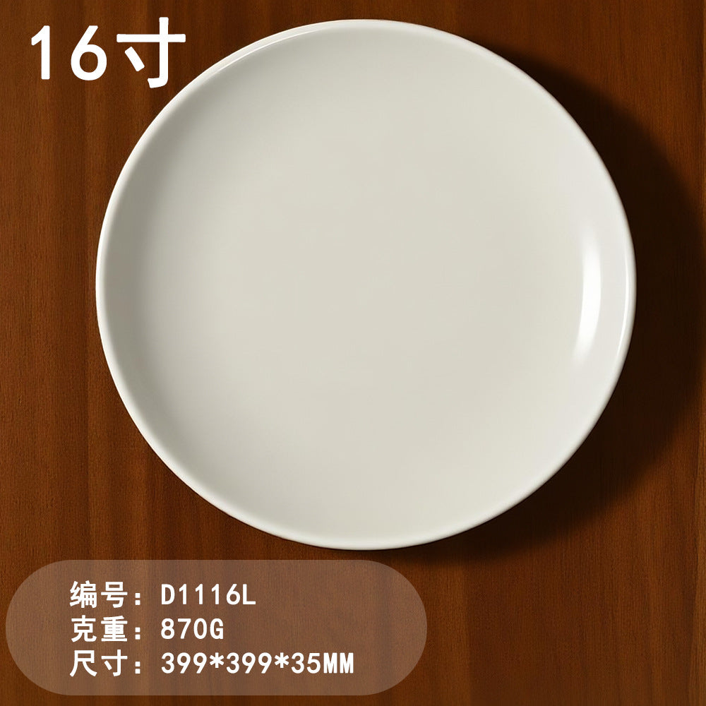 Round Melamine Plate, Imitation Porcelain, Commercial Dining Plate, Buffet Plate, Barbecue Plate, Commercial Plate, Stir-Fry Plate, Round Dish