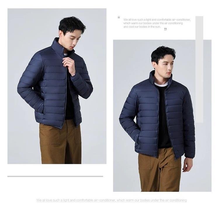 2024 New Style Lightweight Cotton Western Style Clothing Men's Short Lightweight Anti-Season Light Warm Jacket Fashionable Stitching