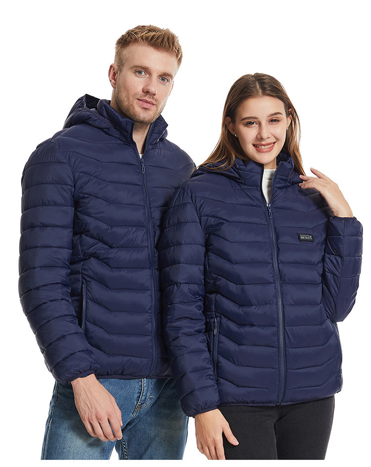 Cross-Border Exclusive Supply of Winter Four-Control Twenty-One Constant Temperature Smart Heating Jacket, Youth Casual Heating Clothing, Heated Clothing for Men and Women