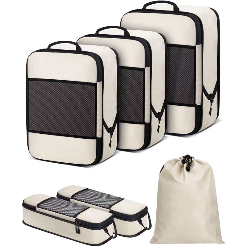 Compression Travel Bag Six-Piece Suit Suitcase Classification Storage Compression Bag Clothing Organizer Bag Portable Portable Storage