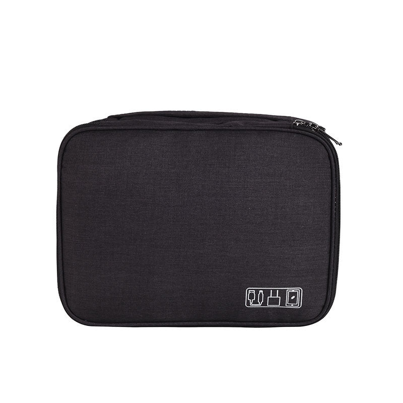 Oxford Cloth Data Cable Storage Bag, Cosmetics Travel Portable Handbag, Large Capacity Waterproof Portable Storage