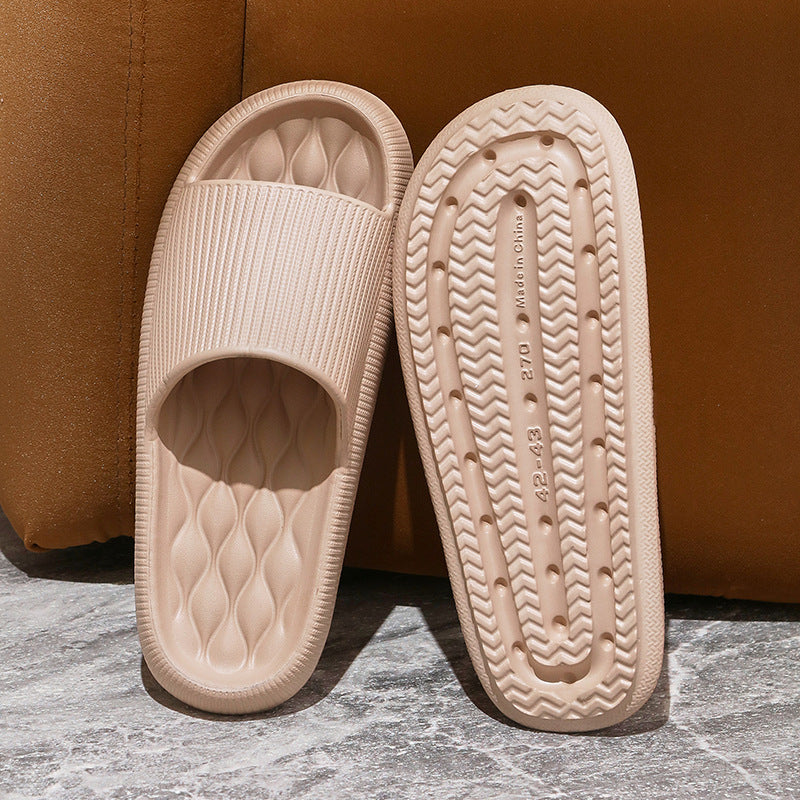 2508 New EVA Cross-border Wholesale Thick Bottom Feeling Slippers Women's Summer Couple Home Mute Bathroom Bath