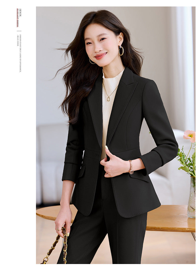 Cross-Border High-End Women's Suit Set, New Style Women's Casual Professional Fashion Elegant Slim-Fit Formal Workwear