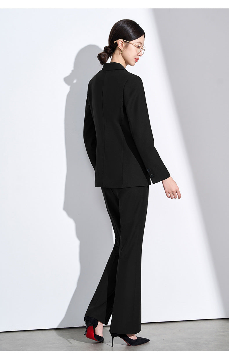 Blue Suit Suit for Women Spring & Fall New Style College Student Interview Classy Professional Formal Wear Small Suit Jacket Work Clothes