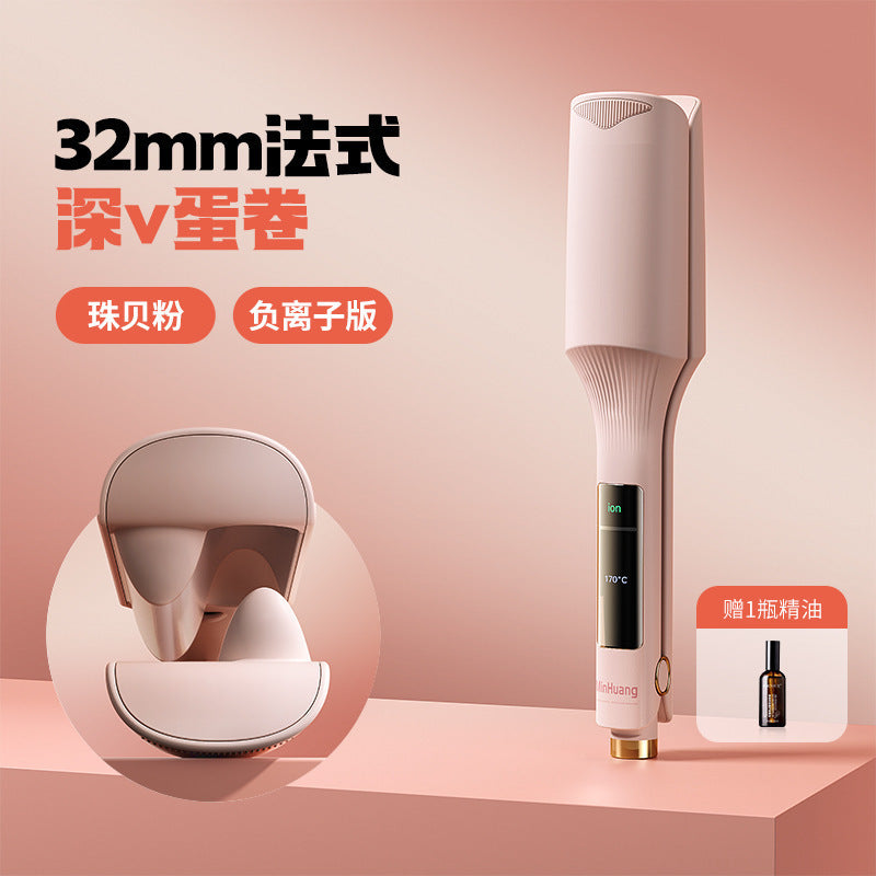 Deep U egg roll egg roll head curling stick automatic 32mm water ripple instant noodles short wool roll fluffy splint artifact