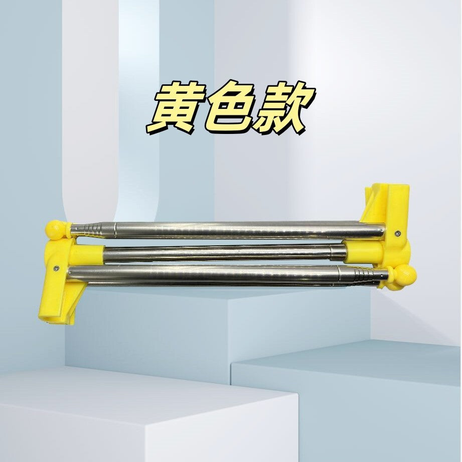 Portable Telescopic Folding Drying Rack Stainless Steel Telescopic Folding Hanger Household Bold Travel Clothes Bar