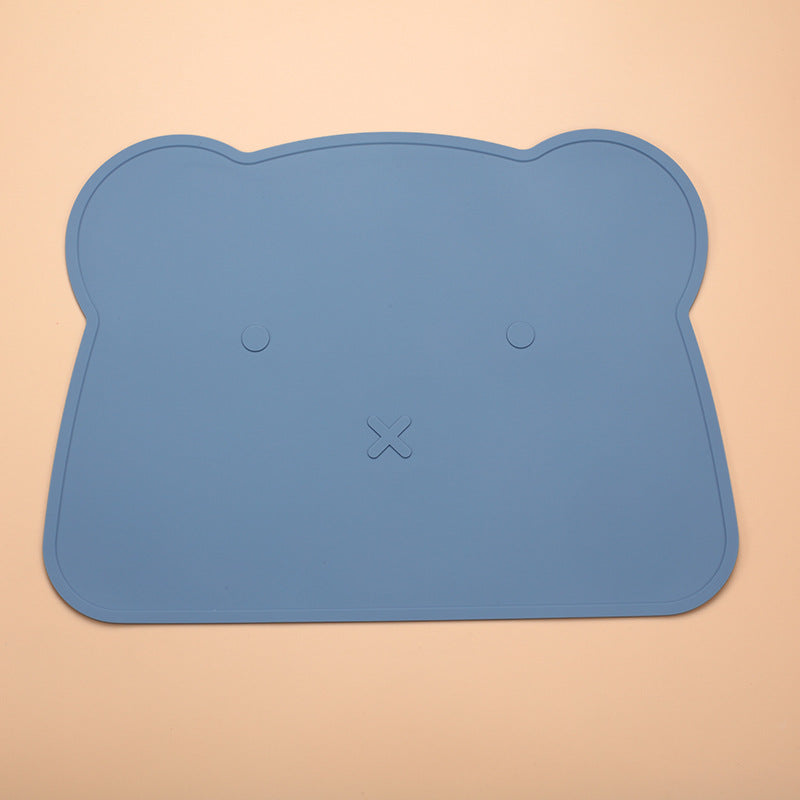 Free Shipping Baby Food Supplemented Training Dinner Plate Children's Bear Suction Bowl Food Grade Drop-resistant Baby Bear Silicone Dinner Plate