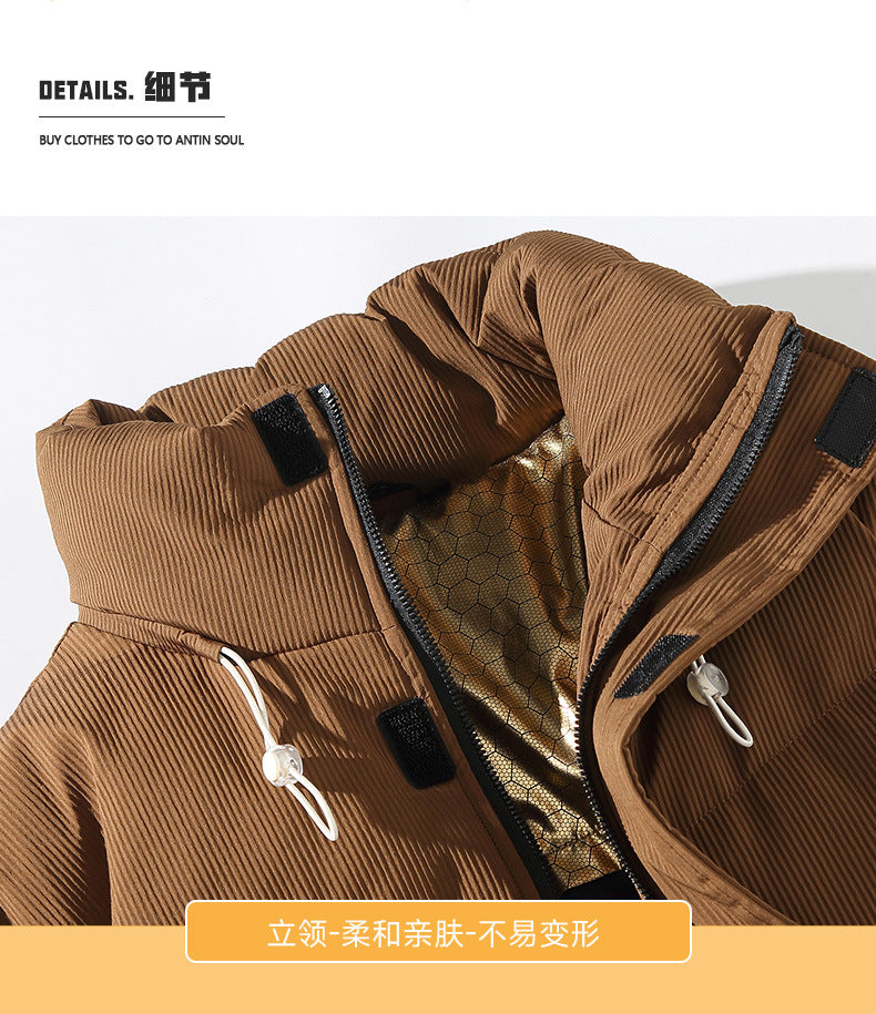 American Street Fashion Brand Graphene Winter Thickened I Charge Daily Casual All-match Cotton Jacket