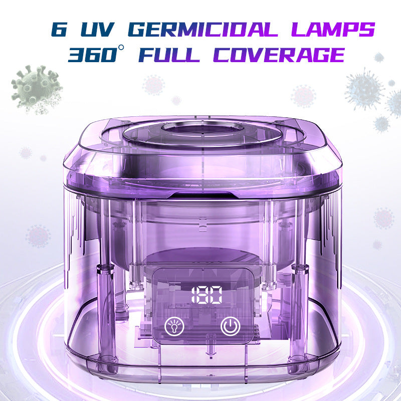 Cross-Border Amazon Ultrasonic Denture Cleaning Machine Uv Ultraviolet Ultrasonic Cleaning Machine Household Jewelry Braces