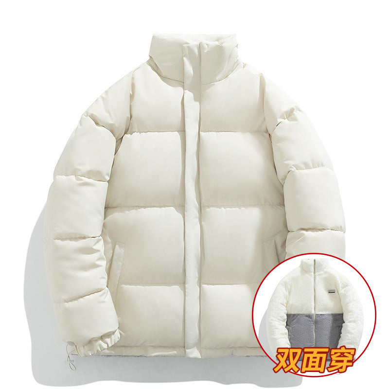 Men's Winter New Cotton Coat with Lamb Fleece, Thickened Couple's Stand Collar Casual Trendy Cotton Jacket Manufacturer