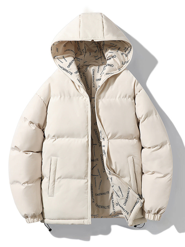 2025 New Trendy Brand Plus Size Cotton Jacket Couple Style Reversible Hooded Loose Winter Thick Warm Coat