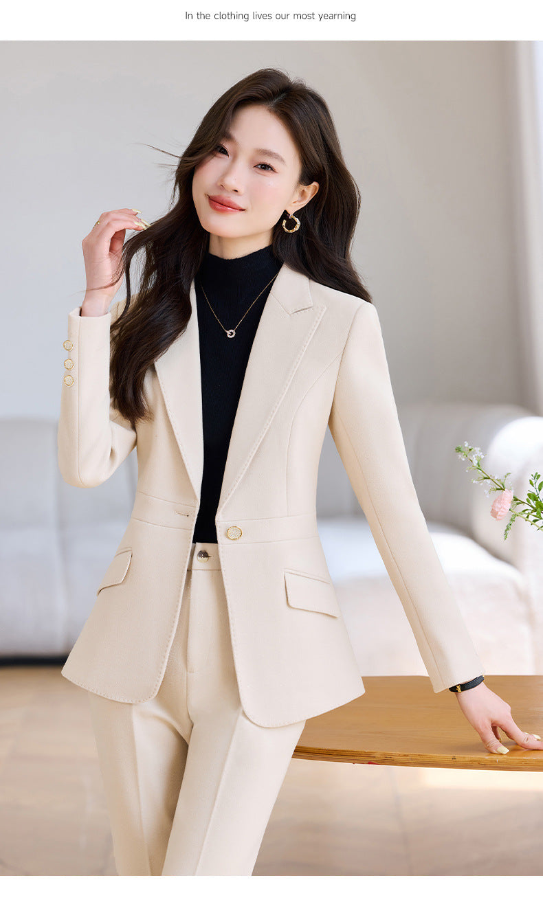 Cross-Border High-End Women's Suit Set, New Style Women's Casual Professional Fashion Elegant Slim-Fit Formal Workwear
