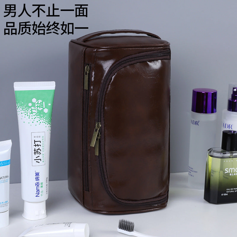 Cross-border Amazon Travel PU Leather Multifunctional Storage Bag Wash Bag Large Capacity High Color Waterproof Storage Bag