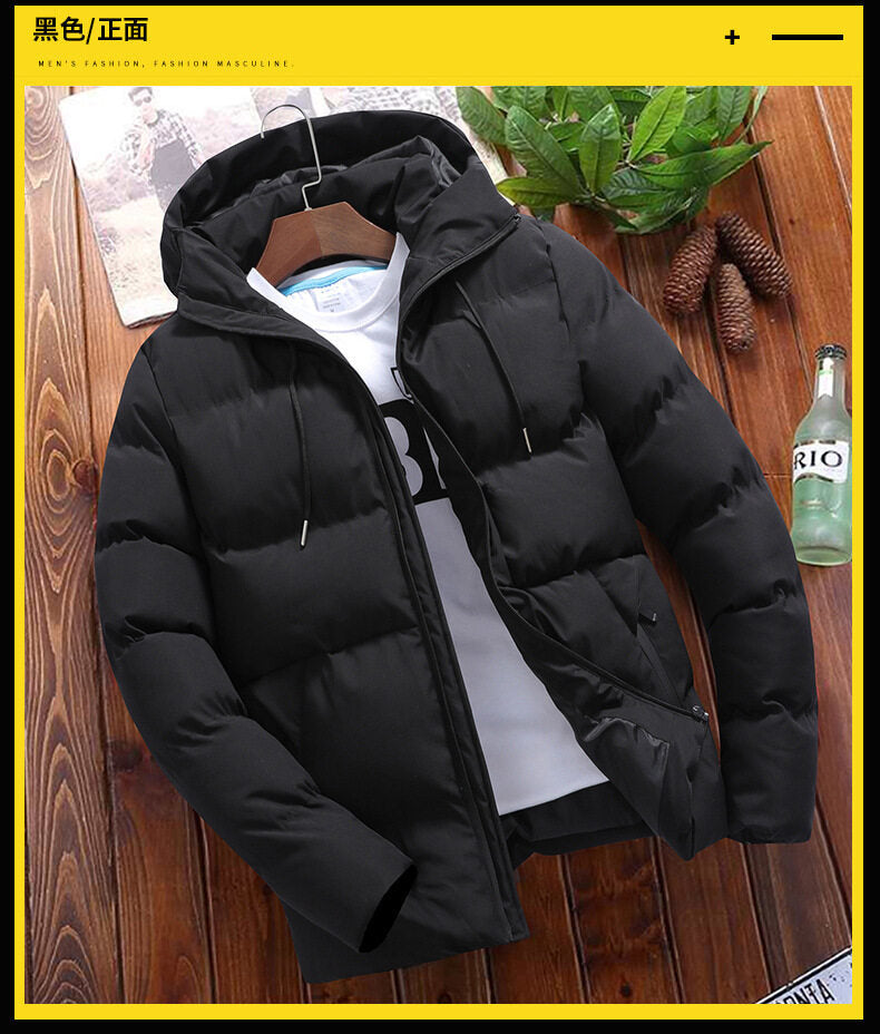 Foreign Trade Cross-border Winter Cotton-padded Jacket Men's New Handsome Short Cotton-padded Jacket Korean Style Slim-fit Fashionable Cotton-padded Jacket Men's Wear