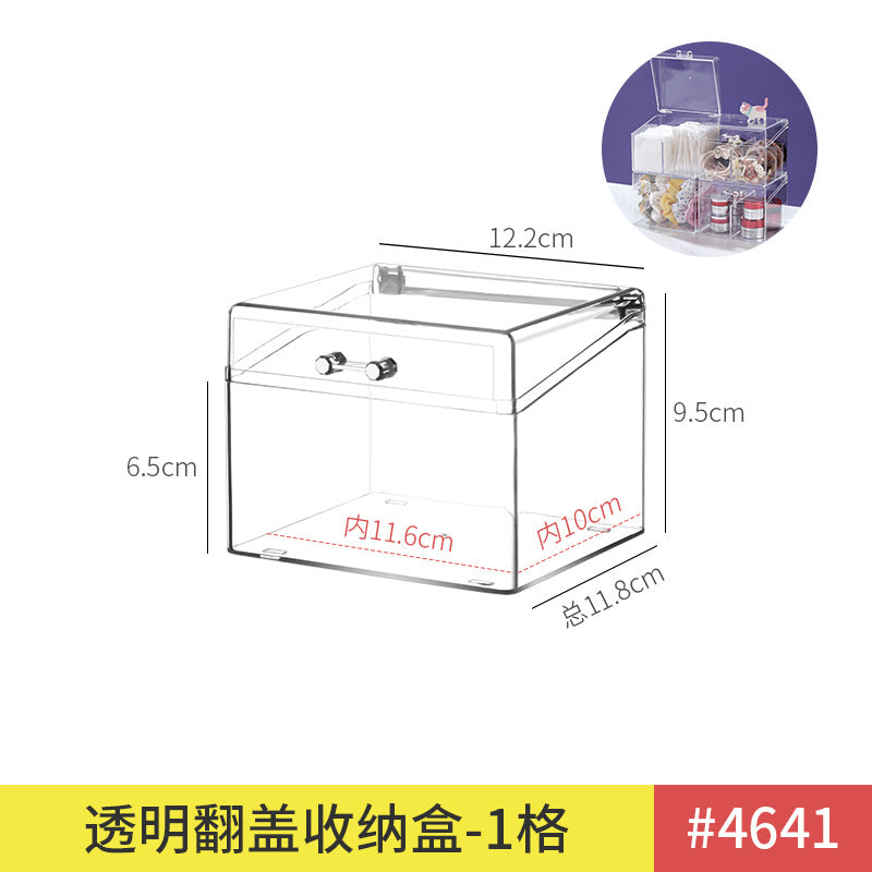 Makeup Cotton Swab Storage Box Makeup Remover Cotton Toothpick Line Acrylic Box Desktop Beauty Egg Cosmetics Storage Box