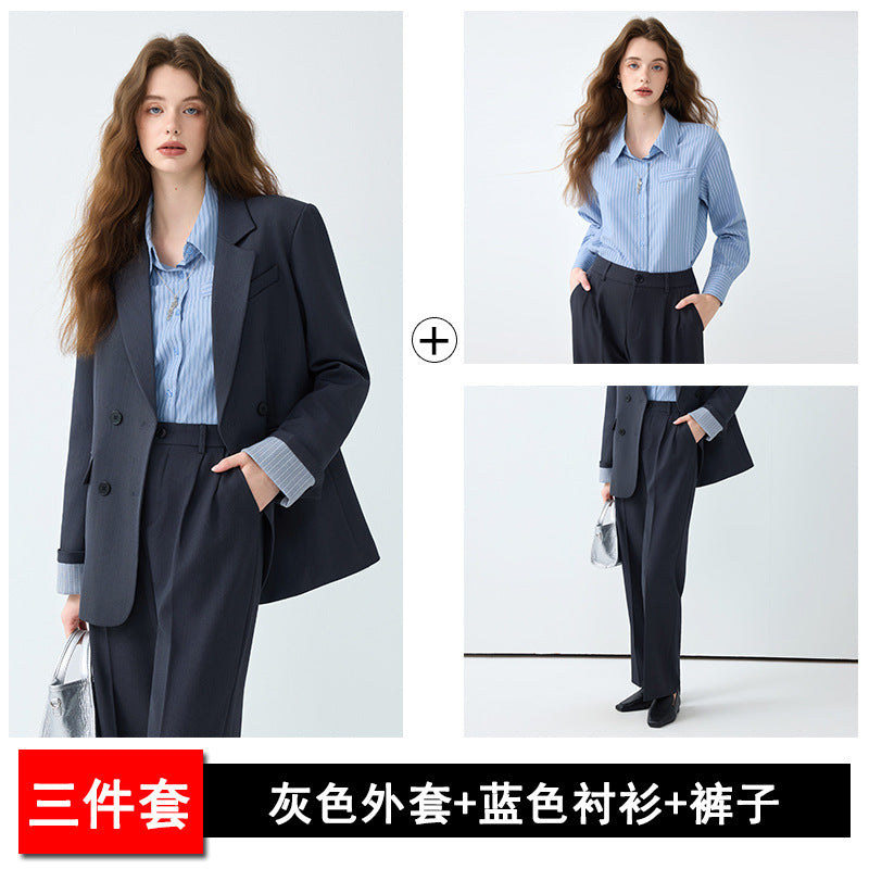 Cross-Border 2025 Blazer for Women Korean Drama Heroine Outfit Professional Formal Suit Casual Black High-End Commuting