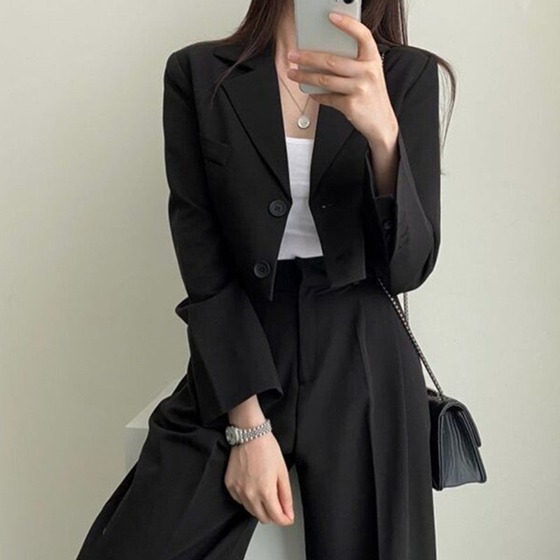 Autumn 2022 New khaki Small Suit Jacket Women's High Sense Small Temperament Commuter Suit suit