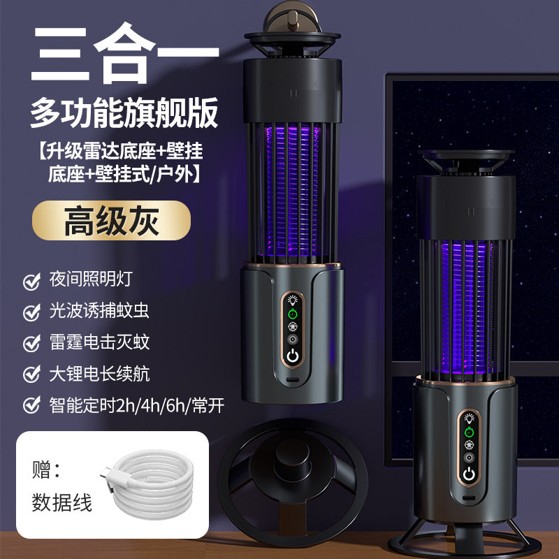 Cross-border USB rechargeable mosquito killer purple light mosquito trap electric shock mosquito killer three-in-one household indoor mosquito killer artifact