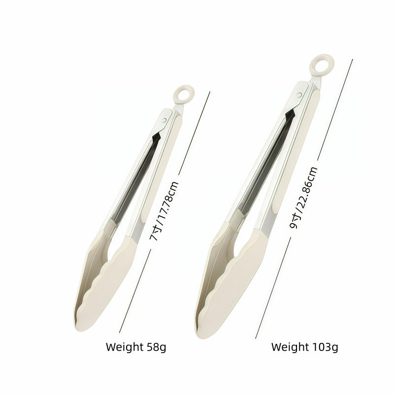 Cross-Border Silicone Clips, High Temperature Resistant Kitchen Anti-Scalding Barbecue Barbecue Clips, Food Clips, Household Stainless Steel Steak Clips