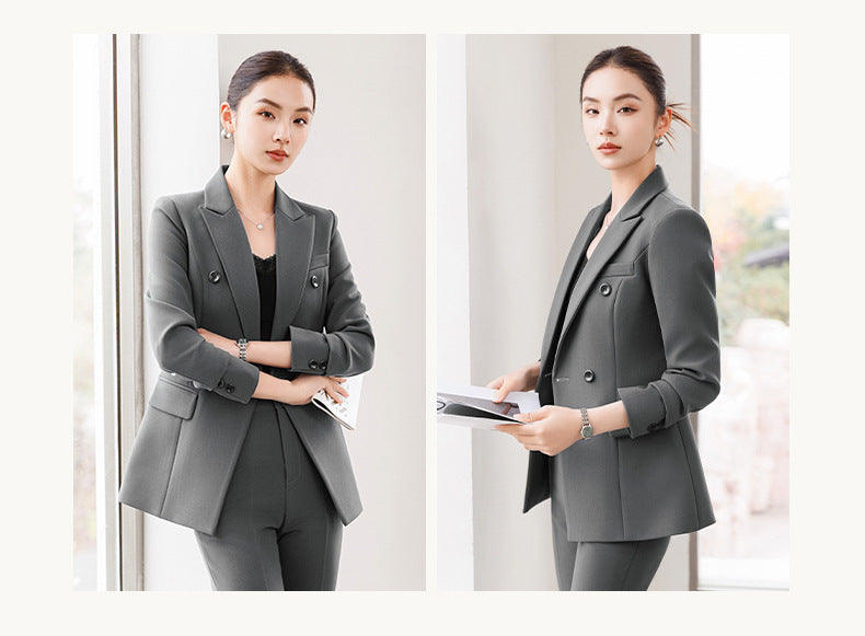 Cross-Border Women's Business Suit, Professional Attire for Interviews, College Student Blazer, Hotel High-End Elegant Workwear