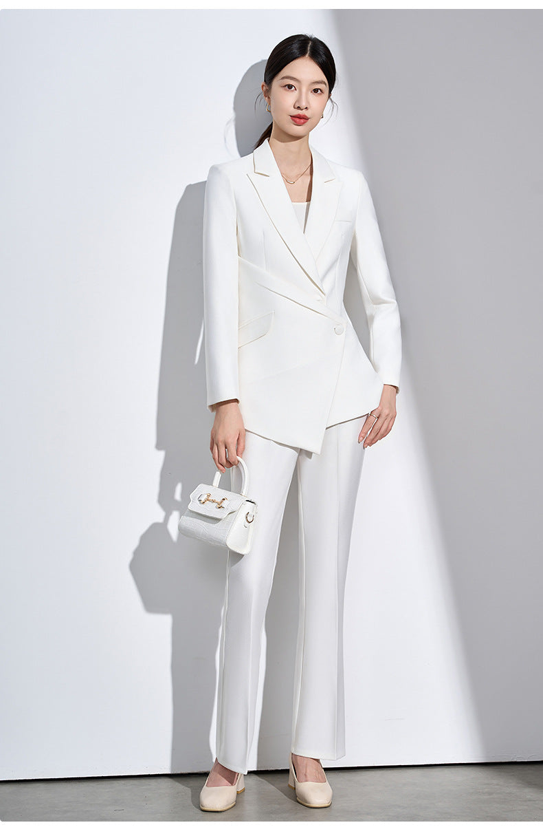 Cross-Border Women's Suit Set, New Design, Professional Formal Attire for Hotel and Beauty Salon Managers, Workwear Blazer