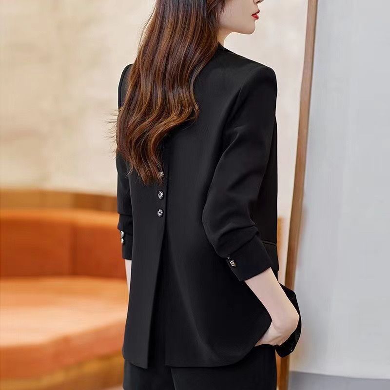 2025 Spring and Autumn New Suit Jacket Women's Casual Fashion Loose All-match Stylish Split Suit Jacket Trendy