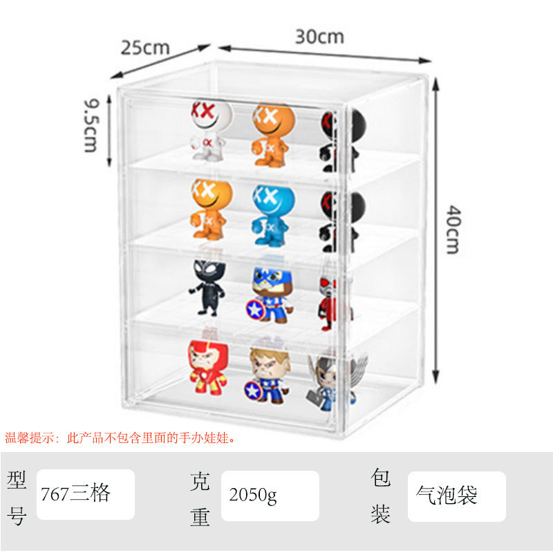 Blind Box Storage Display Stand Desktop Transparent Dustproof Acrylic Lego Bubble Mate Storage Cabinet Hand Display Box