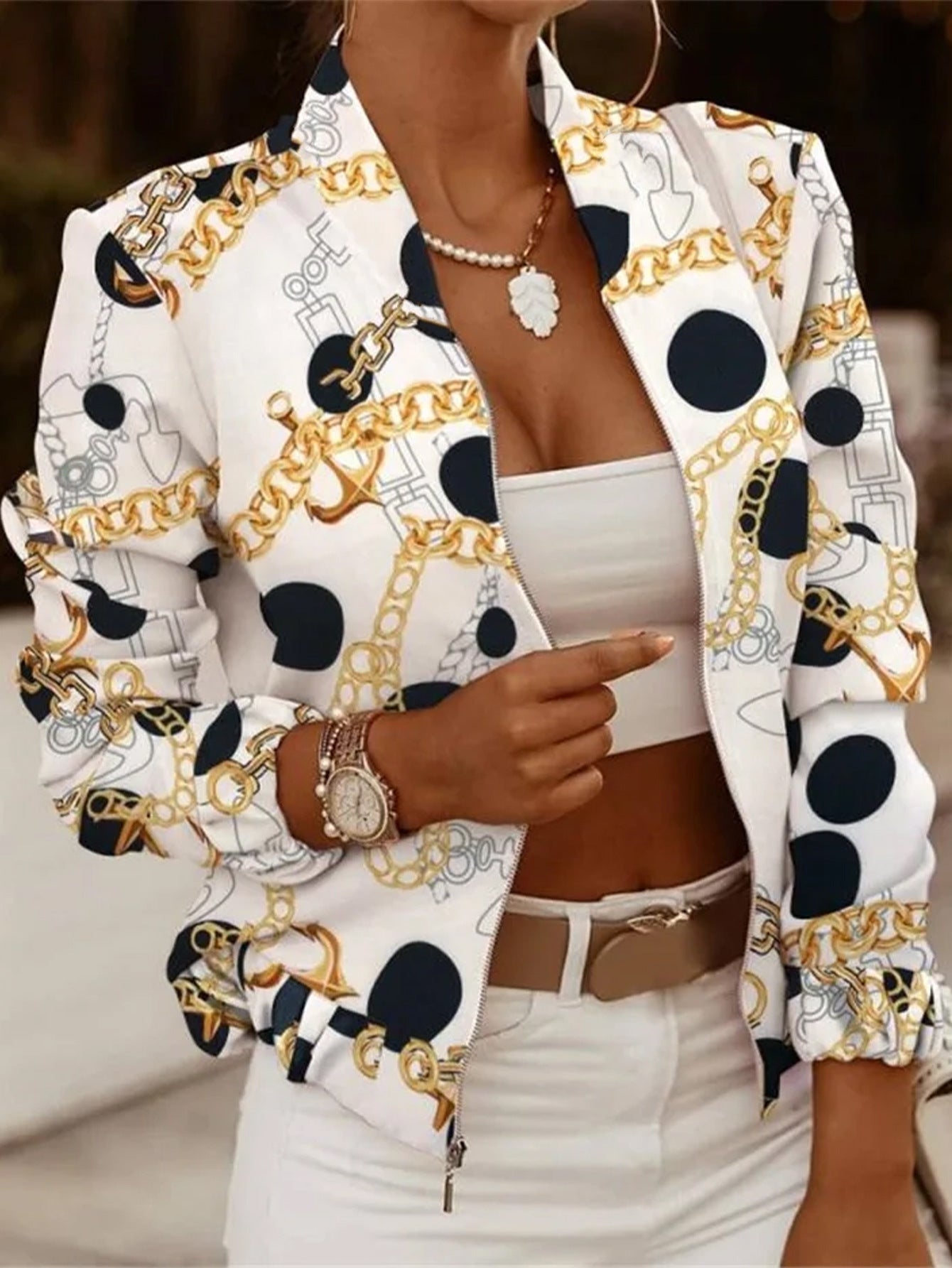2025 Independent Station Wish Amazon Autum New Pure Color Long-Sleeved Lapel Suit Small Jacket Women's Clothing