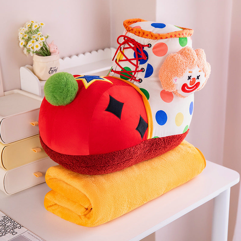 New Internet Celebrity Clown Shoes Pillow Blanket Backrest Multifunctional Stuffed Toy Parent-Child Home Couple Gift