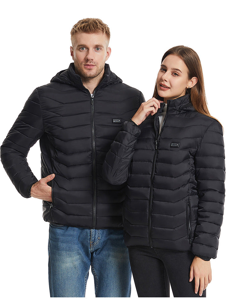 Cross-Border Exclusive Supply of Winter Four-Control Twenty-One Constant Temperature Smart Heating Jacket, Youth Casual Heating Clothing, Heated Clothing for Men and Women