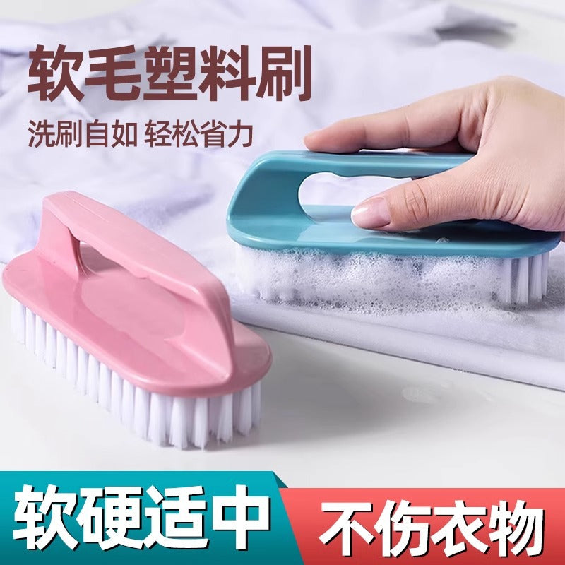Plastic Brush with Hard Bristles, Thickened and Reinforced Handle, Multifunctional Laundry and Shoe Cleaning Brush, Non-Slip Cleaning Brush for Sneakers and White Shoes