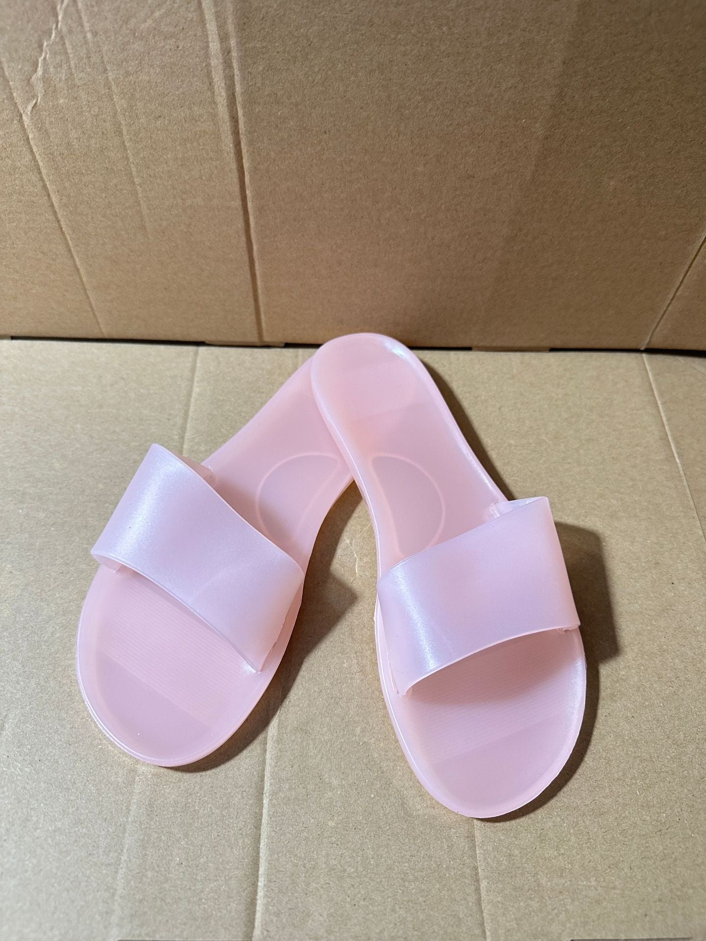Cross-Border Large Size Crystal Shoes for Women to Wear at Home and Outside, Jelly Glue Sandals, Foreign Trade Wholesale Dropshipping