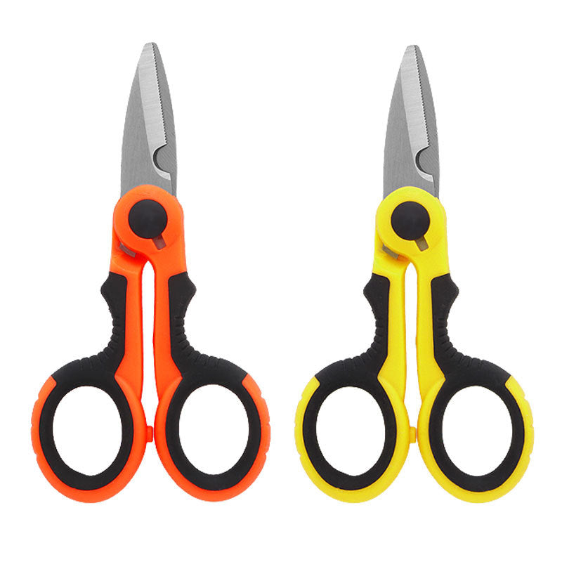 Stainless Steel Scissors for Pruning Branches, Fishing Scissors, Electrician Stripping Scissors, Lead Scissors, Serrated Scissors, Convenient Household Scissors