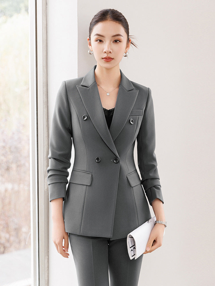 Cross-Border Women's Business Suit, Professional Attire for Interviews, College Student Blazer, Hotel High-End Elegant Workwear