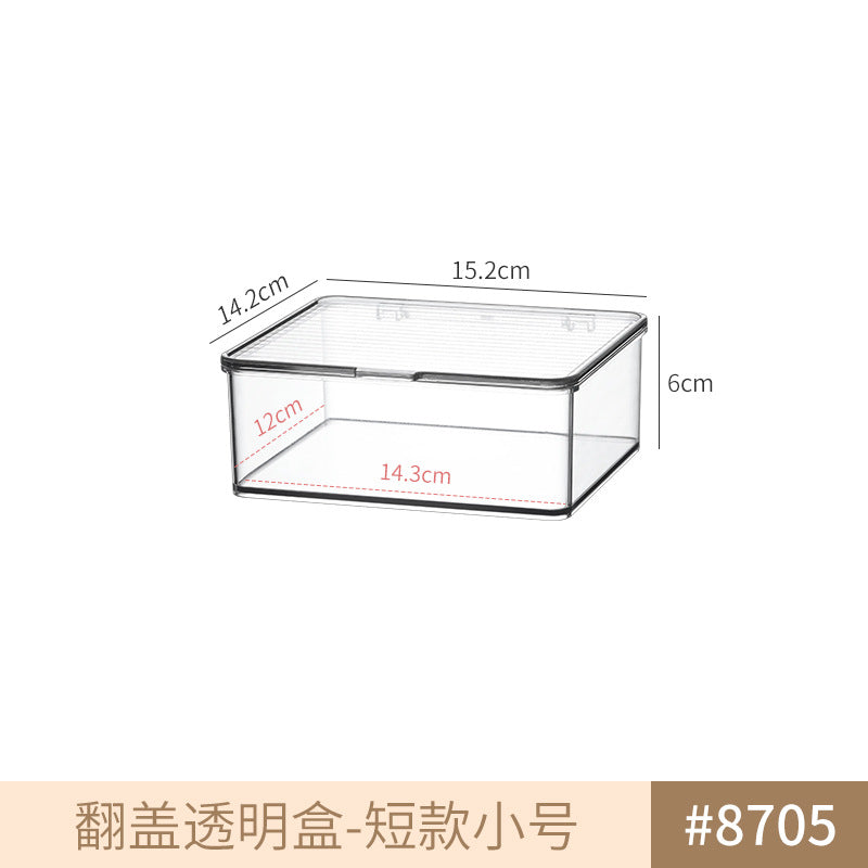 Tea Set Storage Box with Lid Dust-Proof Transparent Tea Table Desktop Tea Cup Storage Rack Kung Fu Teapot Storage Rack