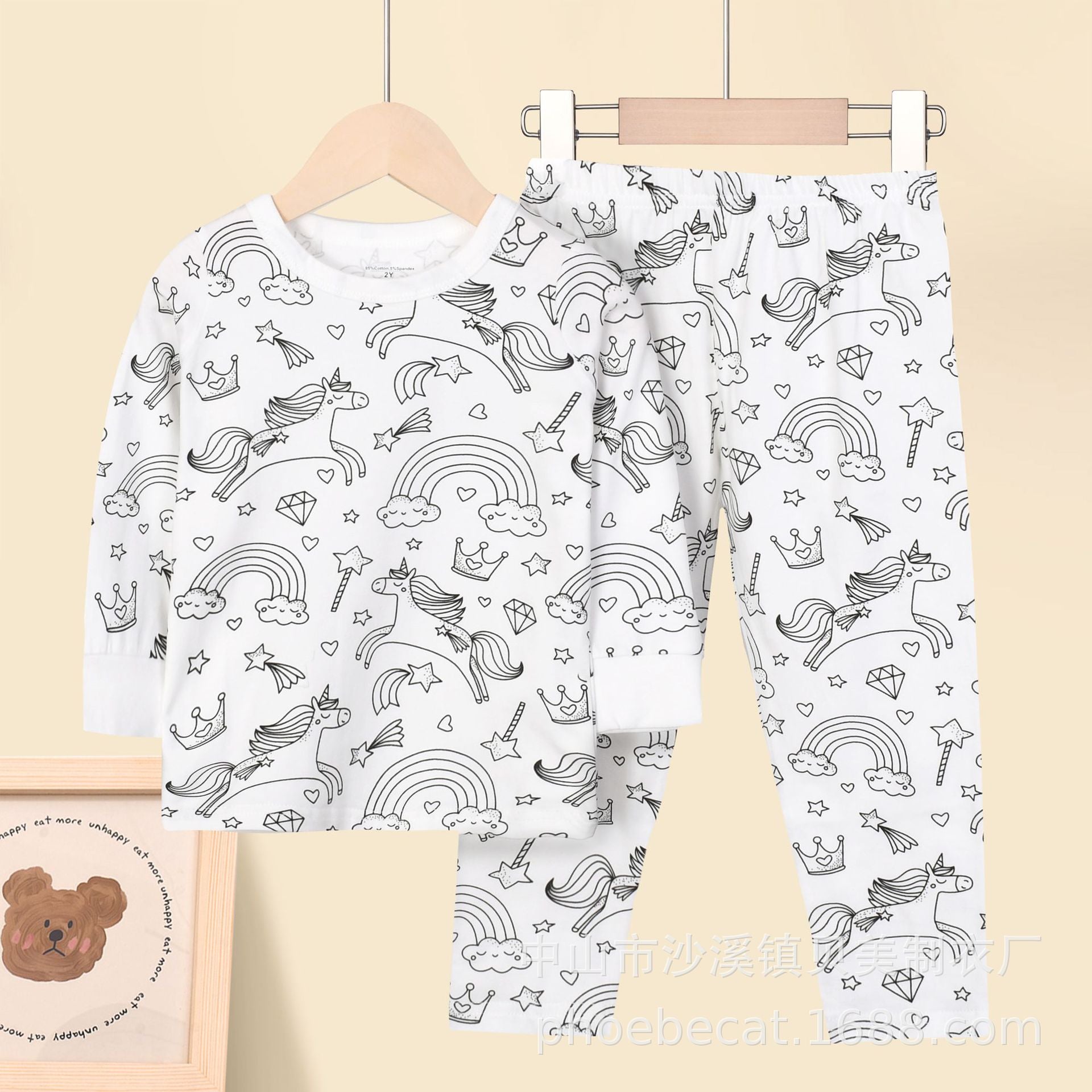 Foreign Trade Independent Stand Pull-Up Cotton Girls Sketch Coloring Comfortable Kidsren's Set Fun DIY Hand-Painted Class a Graffiti