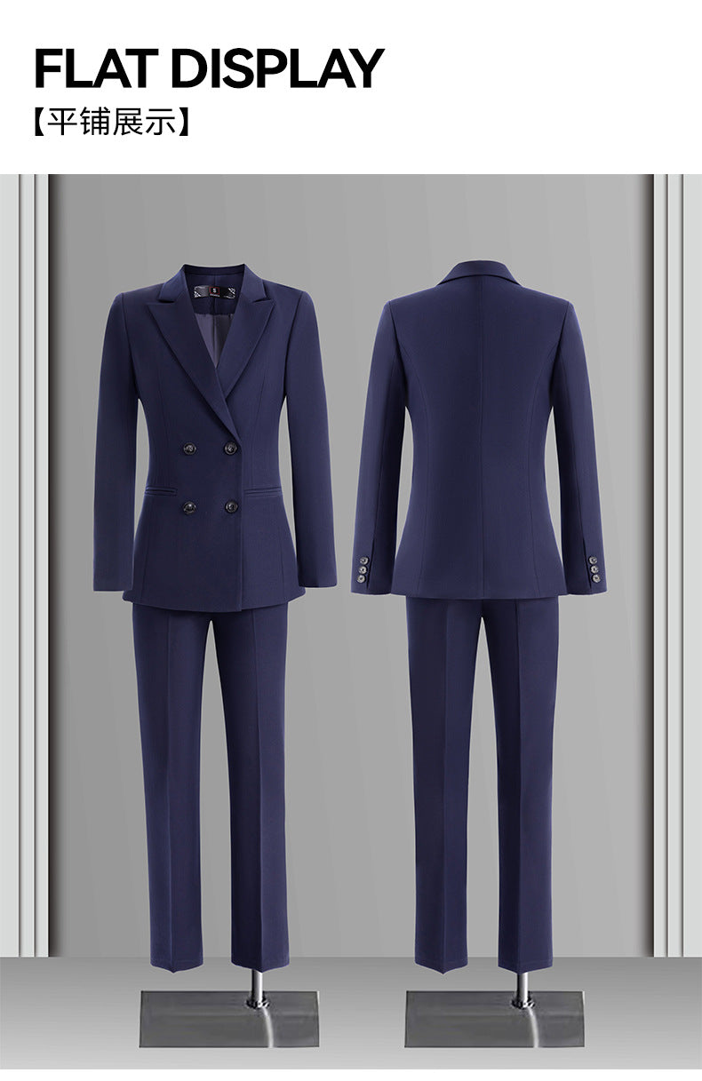 Cross-Border High-End Professional Blazer Suit for Women, Hotel Front Desk Uniform, Jewelry Store Workwear, Spring and Autumn