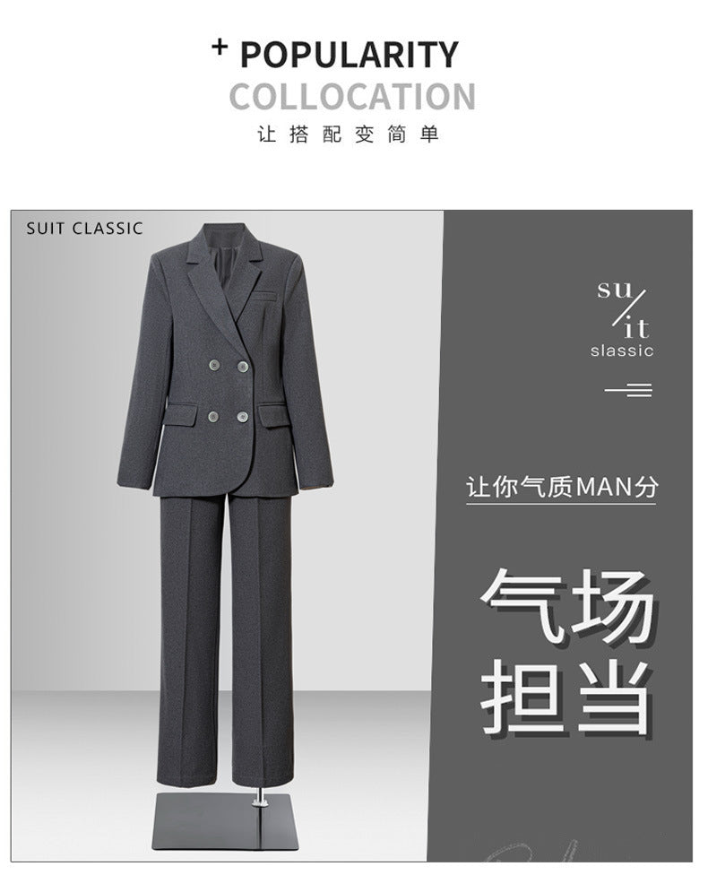Navy Blue Suit Jacket for Women Spring & Fall 2025 New Casual Korean Style High-End Small Workplace Suit Suit