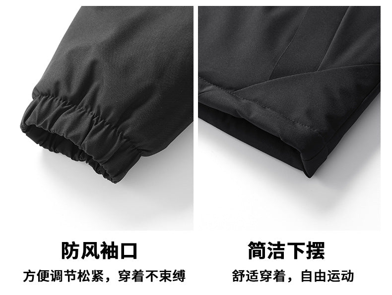 [Cui Wanzhi recommend] Men and women with cotton-padded jacket solid color hooded Joker casual coat couple graphene coat