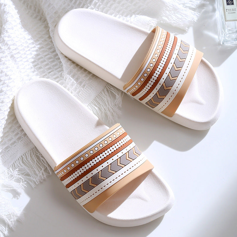 Home Slippers Indoor Bathroom Non-slip Sandals Summer Outdoor Leisure Sandals and Slippers Couple Wear Trendy Slides