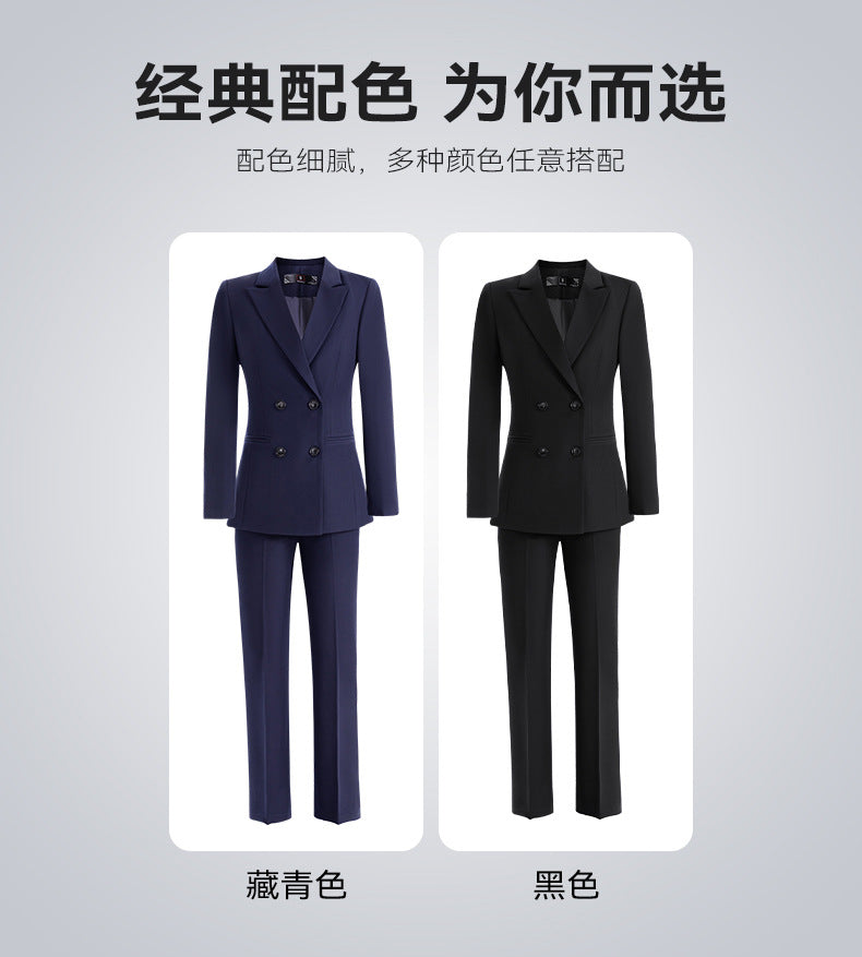 Cross-Border High-End Professional Blazer Suit for Women, Hotel Front Desk Uniform, Jewelry Store Workwear, Spring and Autumn