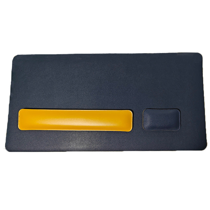 Source factory simple leather mouse pad oversized wrist keyboard hand rest solid color computer office wrist pad wholesale