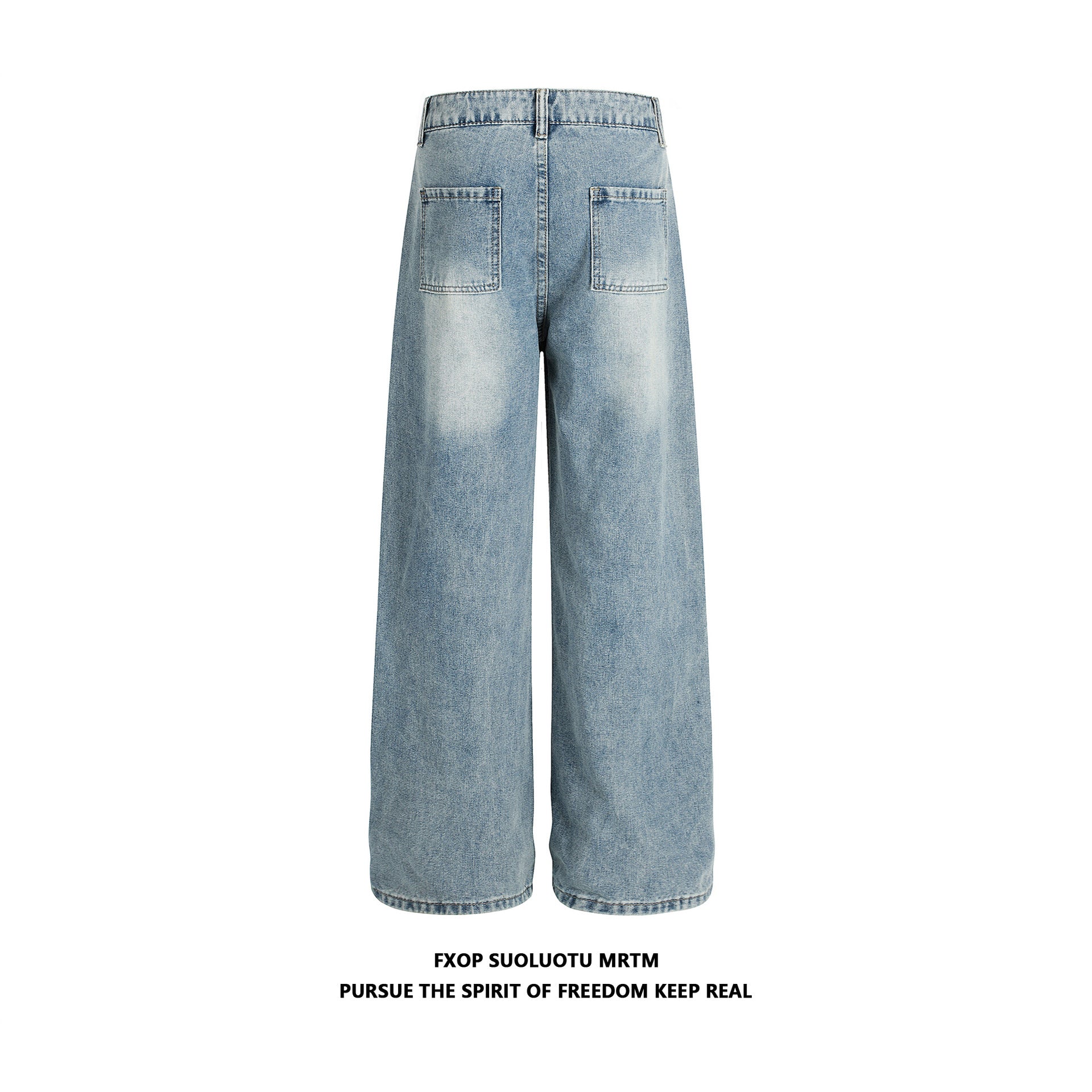 American Retro Niche Graffiti Washed Jeans for Women 2025 New Loose Straight High-Waisted Street Casual Pants
