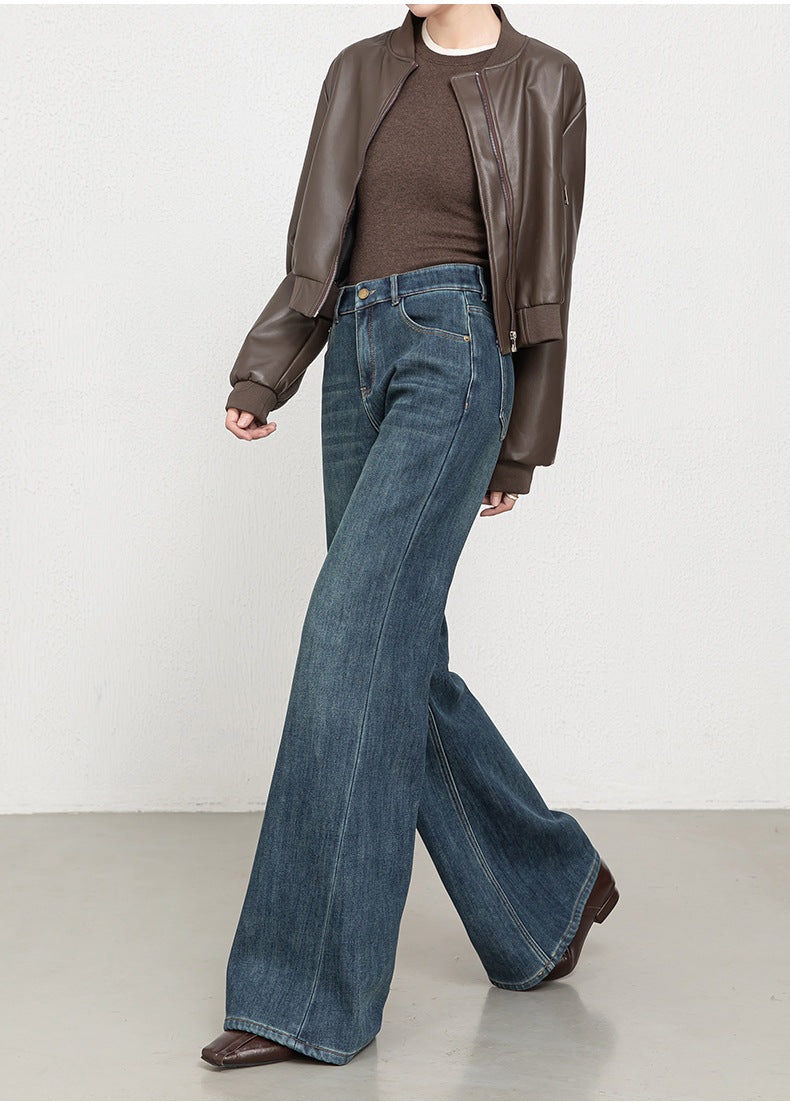 If the 2025 Winter New Style Fleece-Lined and Thickened Women's Jeans Are Four-Way Stretch, Warm, Long, Flared Pants 8120H