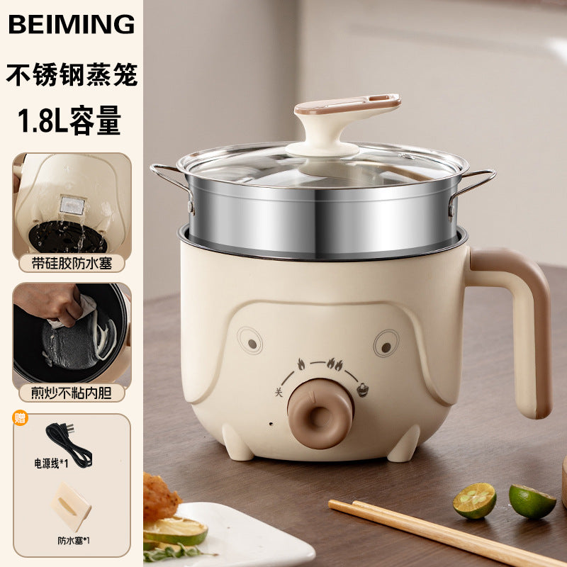 Electric Cooking Pot, Multifunctional Dormitory Small Electric Pot, Electric Hot Pot, Non-Stick Electric Steaming Pot, Noodle Cooking Pot, Electric Hot Pot, European and British Regulations